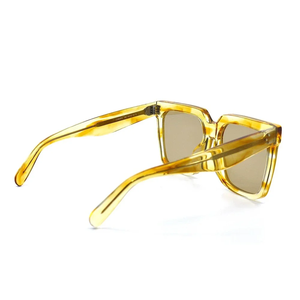 NEW CELINE PARIS CL4055FN 55E STRIPED HONEY HAVANA BROWN AUTHENTIC SUNGL… - Picture 5 of 14